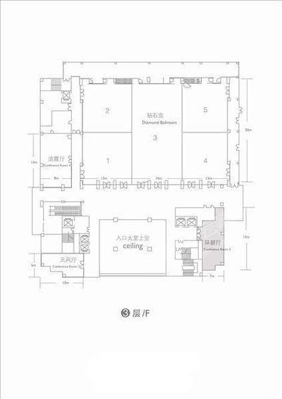 杭州黄龙饭店环碧厅场地尺寸图62